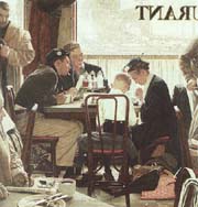 Saying Grace (1951), Norman Rockwell, Oil on canvas, Private collection