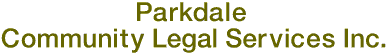 Parkdale Community Legal Services Inc.
