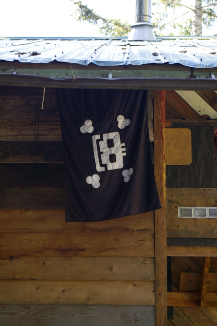 New flag (Silly Roger) flies at Camp Swampy.