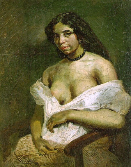 Aspasia, Eugene Delacroix, Oil on canvas, Musee Fabre, Montpellier