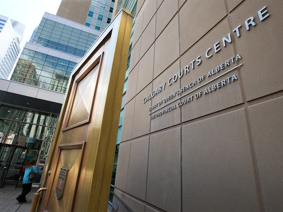 Front entrance to the Calgary Courts Centre. PHOTO: Gavin Young, Postmedia
