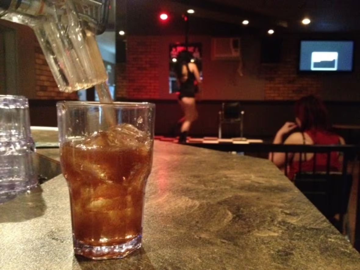 A bar in Codette, Sask., may have been the first to offer legal strip shows under the new rules in 2014. PHOTO: Ryan Pilon, CBC