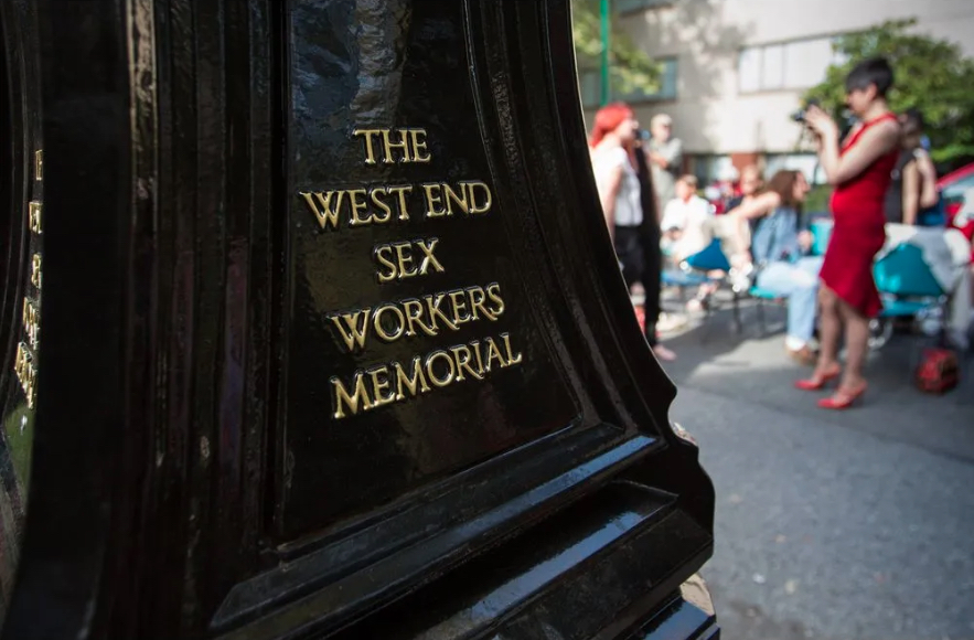 A memorial dedicated to sex workers of the West End community in Vancouver on Sept. 16, 2016. PHOTO: Ben Nelms/National Post
