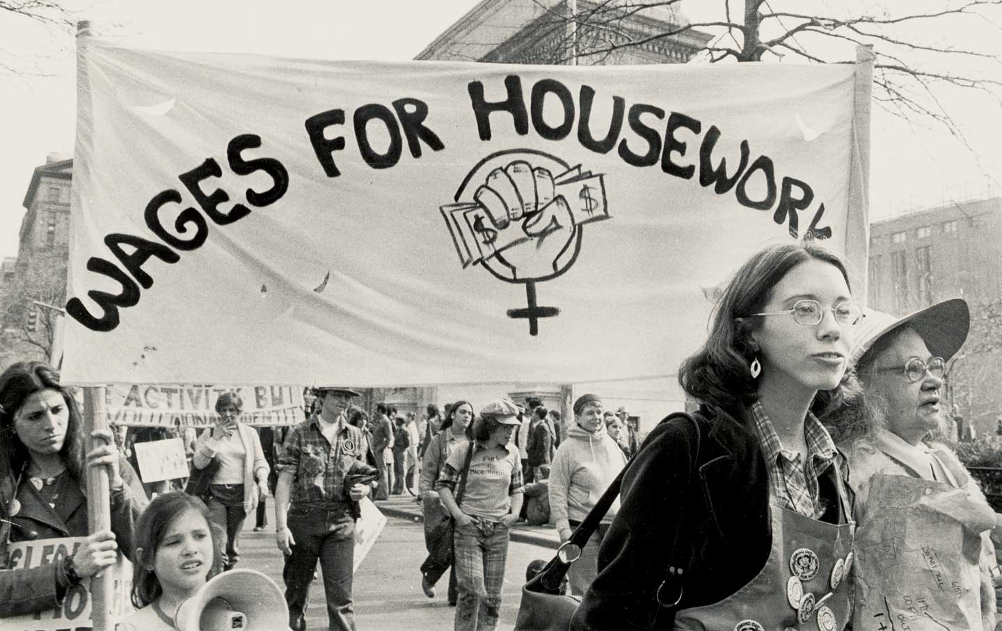 Wages for Housework Committee, International Women's Day, NYC, 1977. Photo: Bettye Lane, Schlesinger Library, Radcliffe Institute