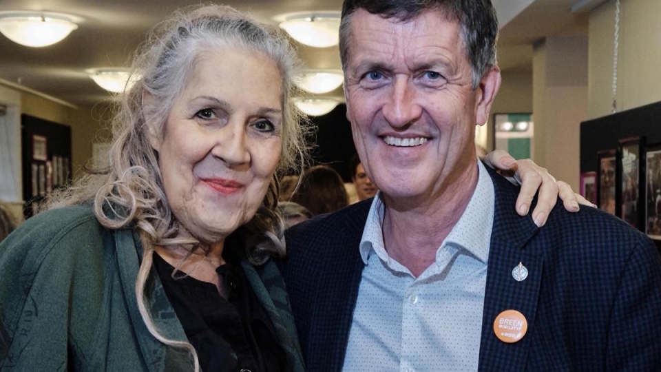 Jamie Lee Hamilton poses with former NDP MP Svend Robinson. Hamilton died on Monday, Dec. 23, 2019 at the age of 64.
