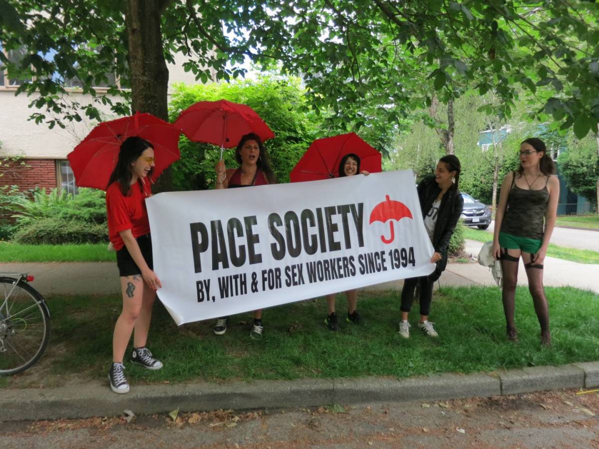 PACE Society at the 7th annual Red Umbrella March, June 8, 2019. PHOTO: Charlie Smith