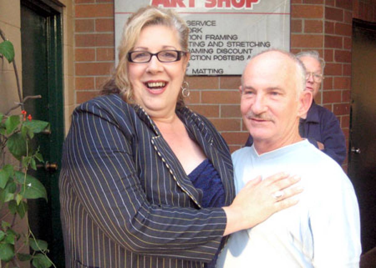 When the NPA refused to allow Jamie Lee Hamilton to seek an NPA nomination in 2008, her friend, Jim Deva, hosted a protest behind Little Sister's Book and Art Emporium. PHOTO: Charlie Smith