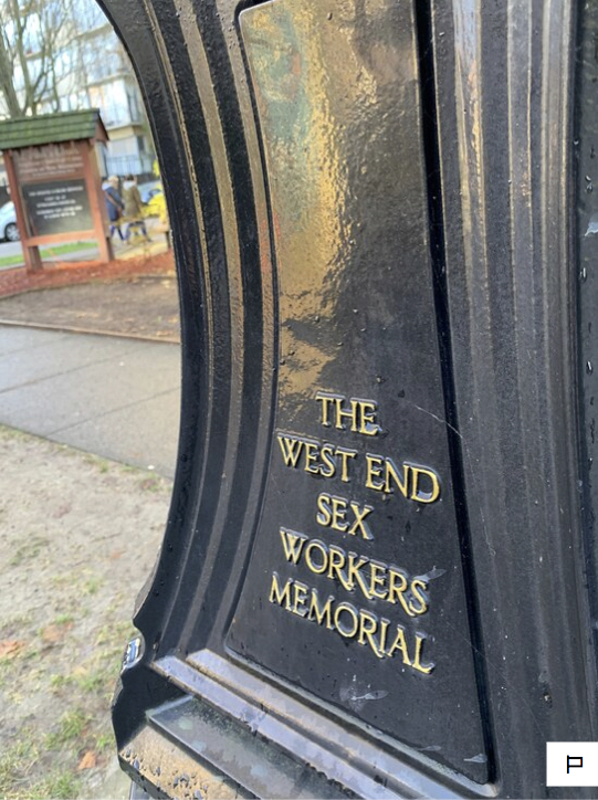 West End Sex Workers Memorial. Traveller photo submitted by PookyCake (Feb 2022)