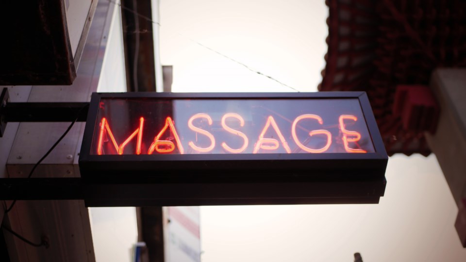 Massage parlour signage. PHOTO: Getty Images