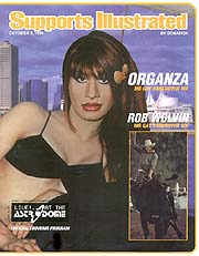 Supports Illustrated Cover. Model: Organza; Design: Will Pritchard. October 1999. Photo: Timothy B. Chisolm.